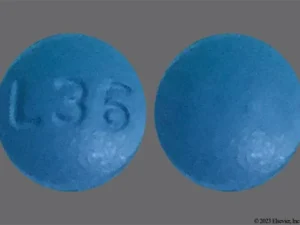 Xanax round blue pill